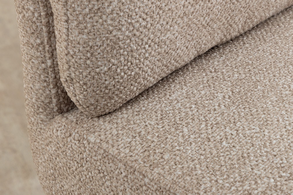 Design Freischwinger Stuhl COMFORT beige Strukturstoff mit Metallgestell