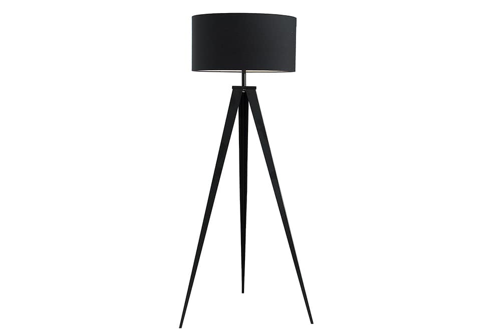 Elegante Stehlampe TRIPOD 145cm schwarz Retro Stehleuchte