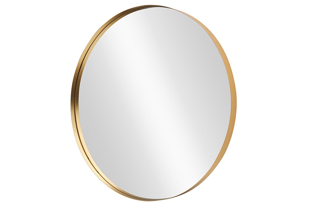 Runder Wandspiegel PORTRAIT 75cm gold mit Metallrahmen