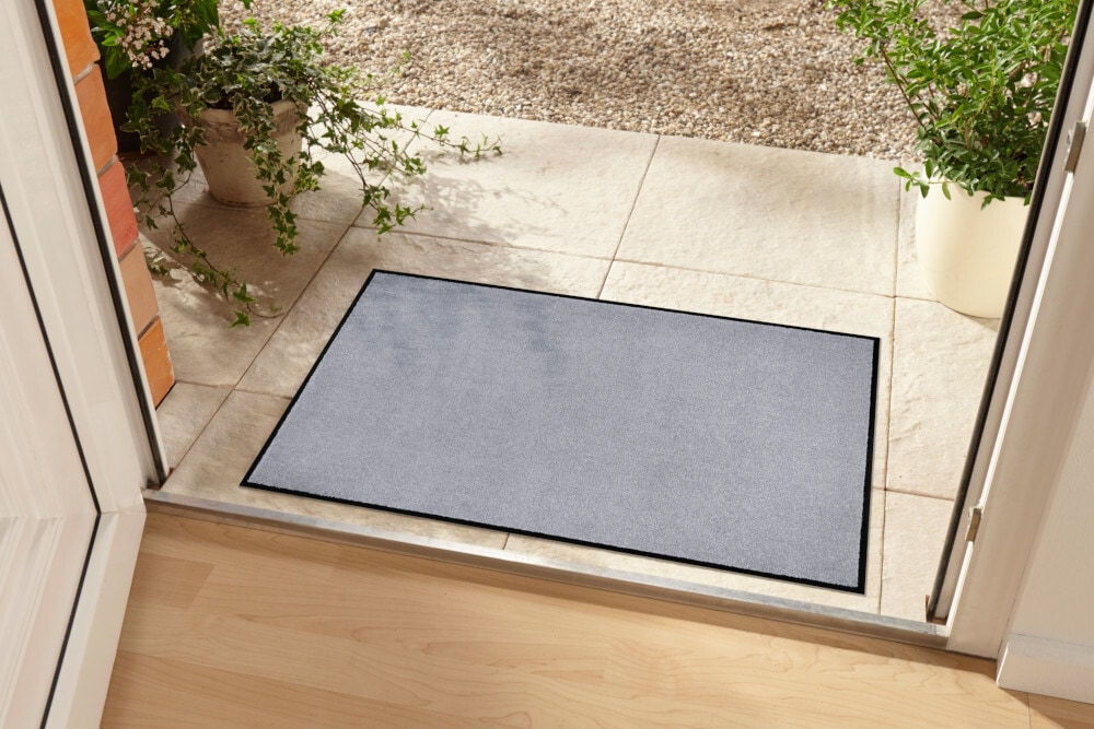 Strapazierfähige Fußmatte CLEAN 60x40cm hellgrau Fußabtreter Modern Design