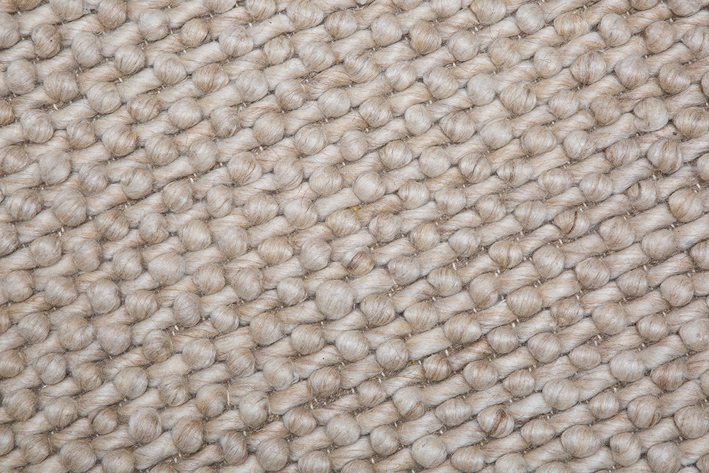 Handgearbeiteter Teppich WOOL 240x160cm beige aus Wolle