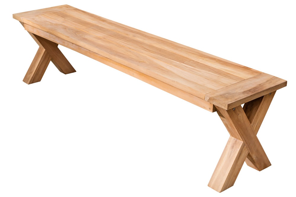 Massive Gartenbank EMPIRE TEAK 180cm Sitzbank Teakholz wetterfest