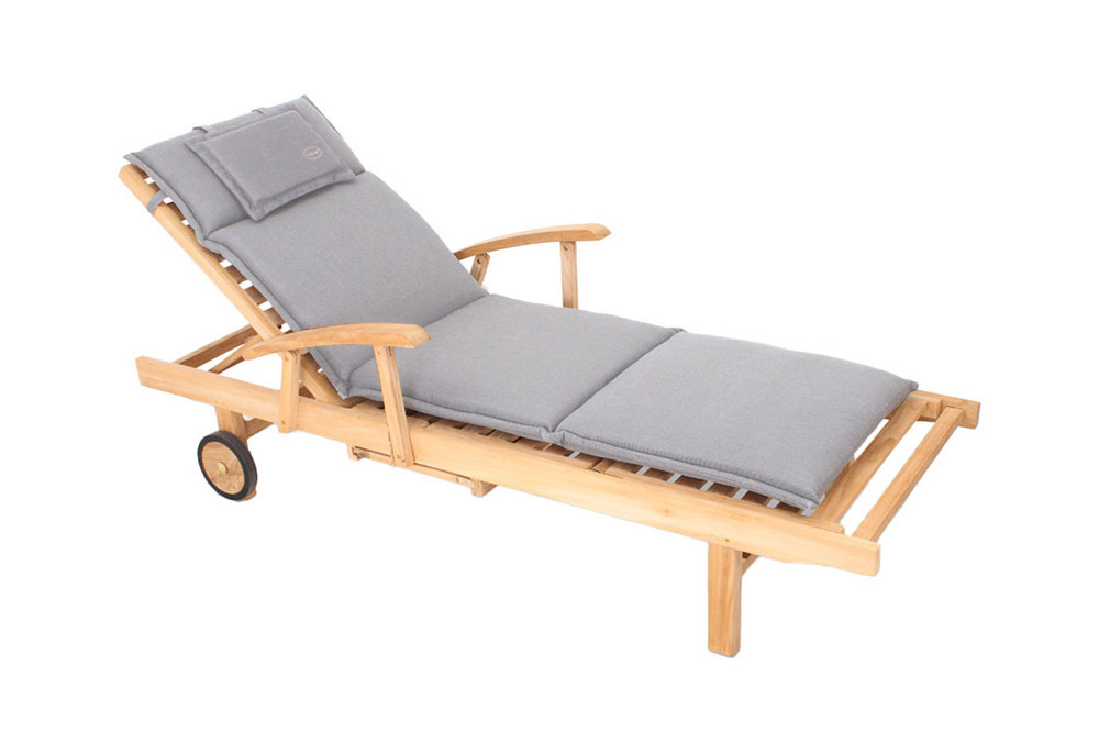 Outdoor Kissen ROG 58x196cm taupe Polster-Auflage für Gartenliege
