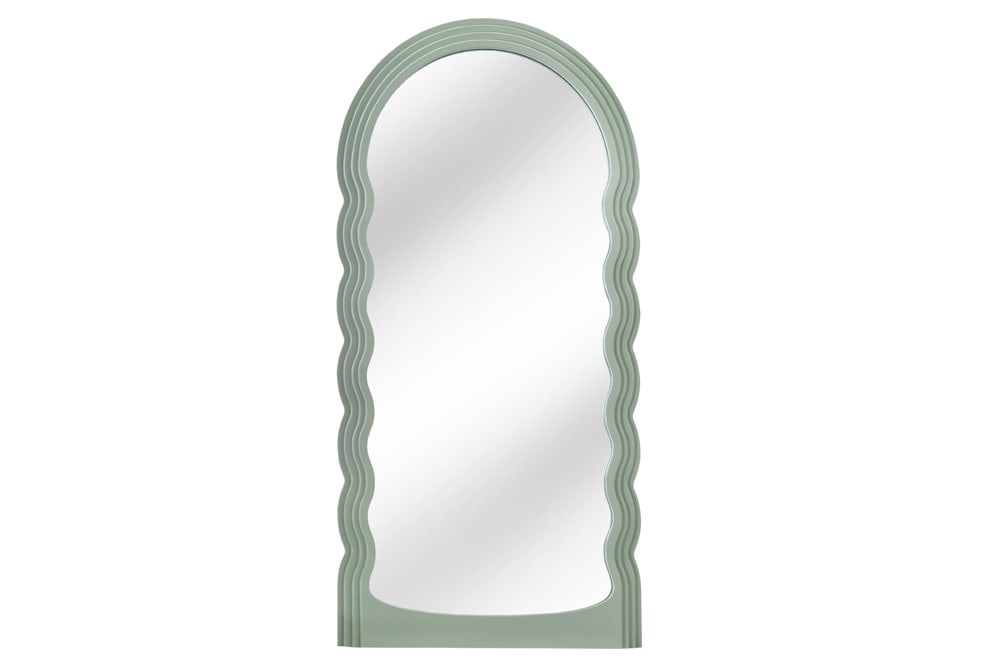 Design Wandspiegel WAVE 160cm salbeigrün