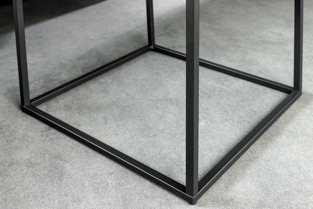 Moderner Beistelltisch ARCHITECTURE 45cm graphit Metallgestell