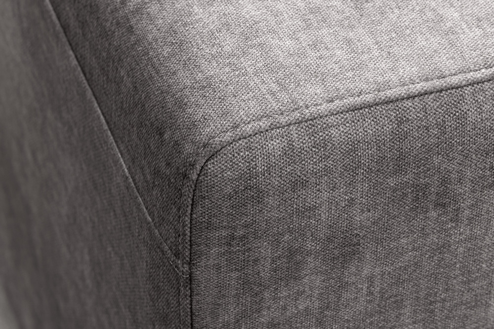 Großes Sofa LOFT 210cm grau Vogue Velours Samt 3-Sitzer Couch Taschenfederkern