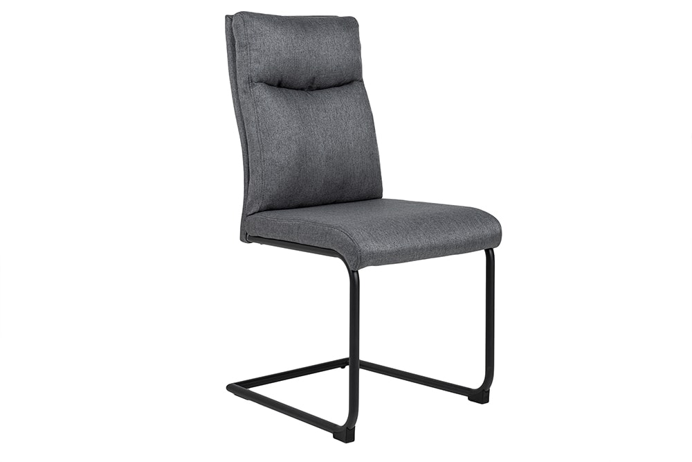 Moderner Freischwinger Stuhl COMFORT grau mit Komfortgriff